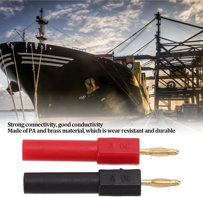 5 Set Banana Plug Adapter Banana Plugs for Speaker 2 mm Male to 4 mm Female Red Black Banana Connector Adapter for Electronic Instruments