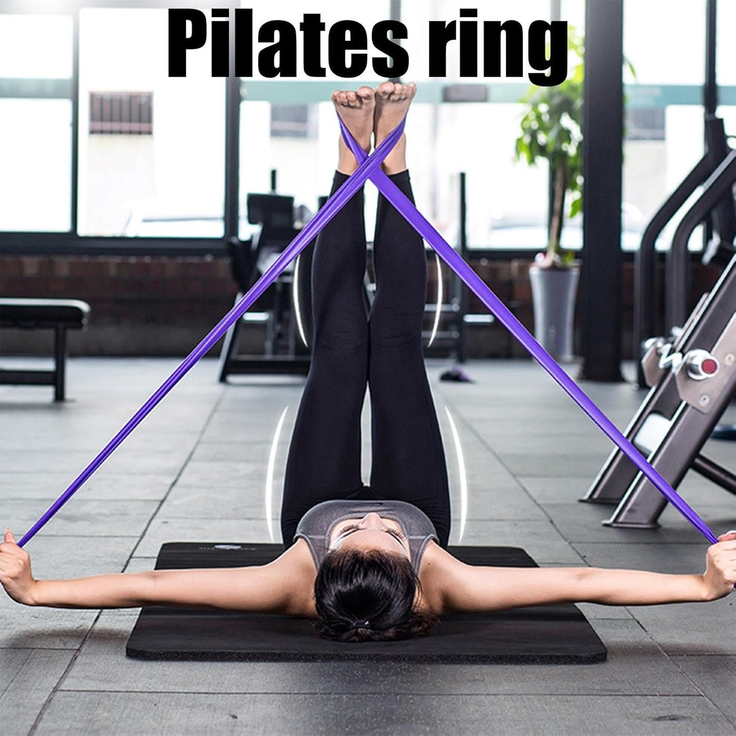 Pilates Ring and Ball Set - Pilates Ring Yoga Ball Resistance Bands,5X Workout Equipment, Home Gym Accessories, Stretching Belt Yoga Bands for Women