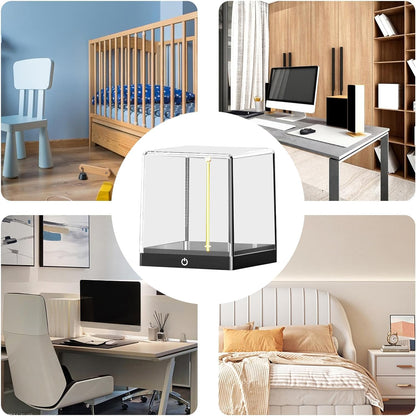 Rechargeable Magnetic Night Light Modern LED Touch Table Lamp for Bedroom Living Room Study Wall Decoration Portable Ambient Lighting Accessory Home Elegant Gift