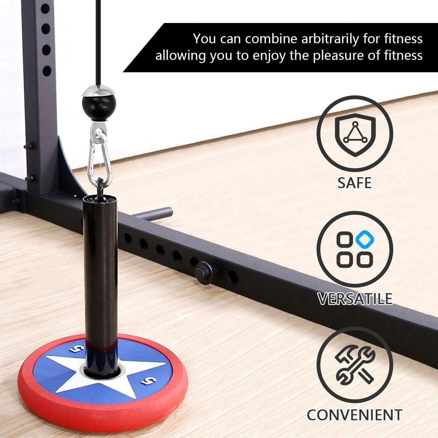 Taeku Fitness Pulley Cable, Heavy Duty 6mm Cable Steel Wire Rope Replacement Cable Machine Accessories for Home Gym Weight Lift Pulley System