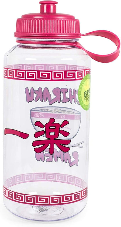 Naruto Shippuden Ichiraku Ramen Water Bottle | BPA-Free Large Plastic Water Jug With Screw Top Lid | Hydration For Outdoor Sports, Gym, Yoga | Holds 32 Ounces
