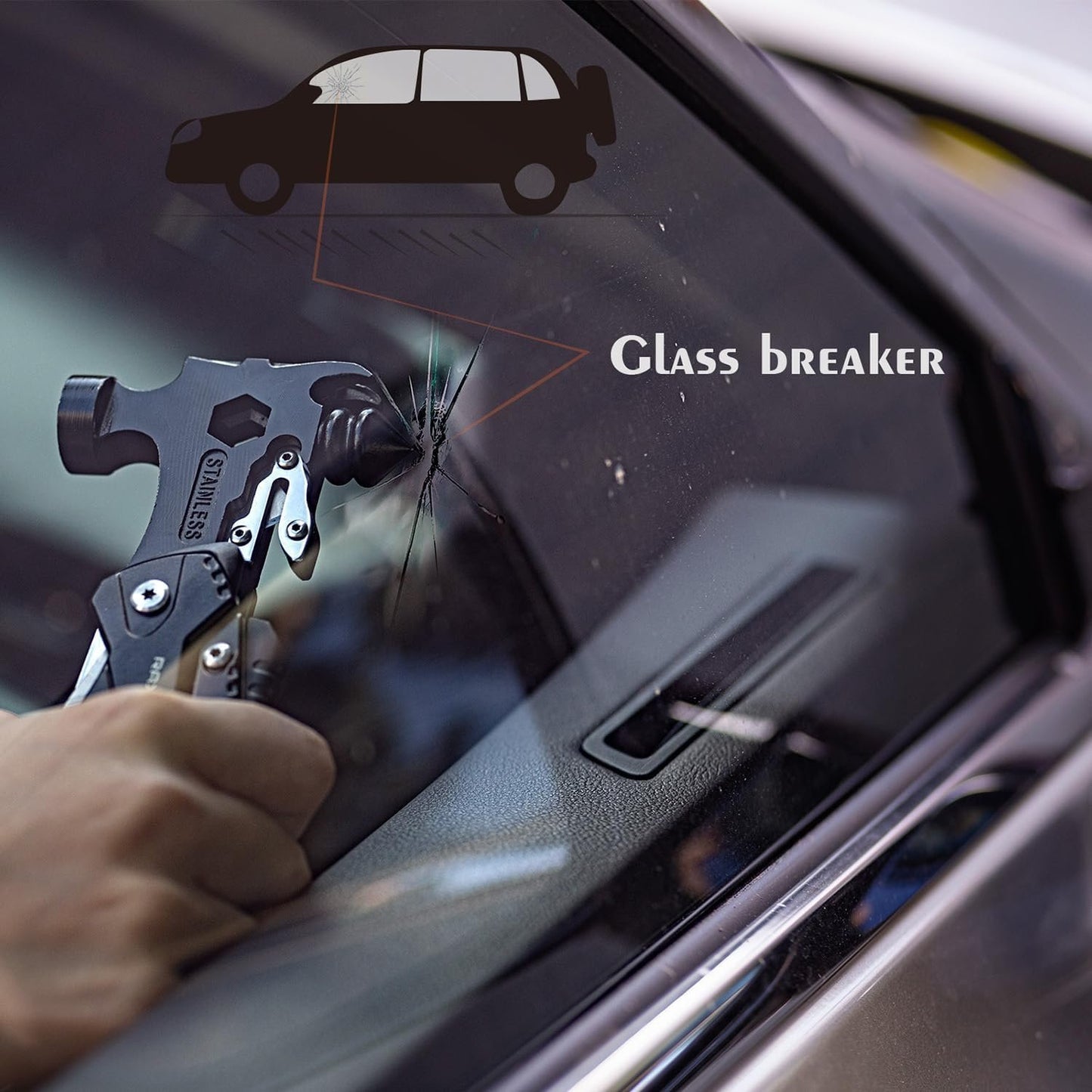 RAXCO 15-in-1 Multitool-Claw Hammer, Pliers,Belt Cutter & Safety Glasses Breaker