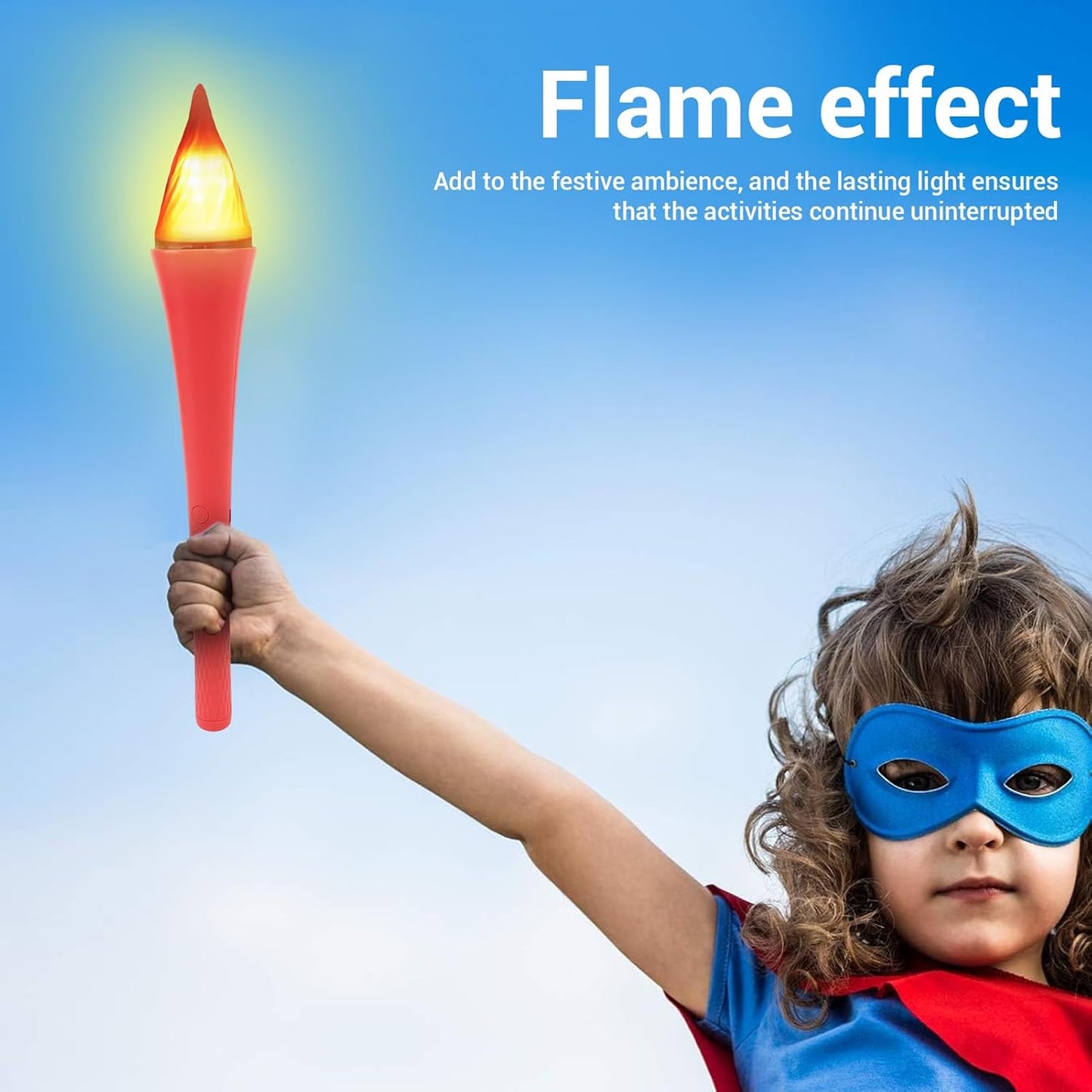 LED Plastic Torches Toys, Mystical/Fantasy Effect Light Up Torch Toy, Sticks Handheld Lighting Sticks for Sports Competition, for Festival Activities