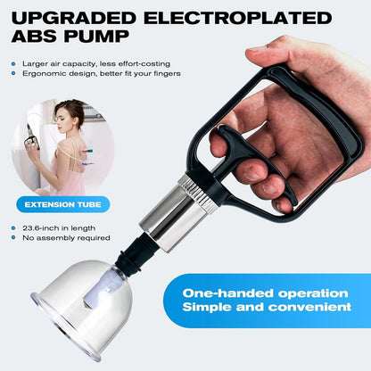 New Cupping Set - Multifunctional Cupping Therapy Kit for Massage, Professional Chinese Vacuum Cupping with Magnets, Cellulite & Muscle Pain Relief, Includes Manual Pump (13 Cups)