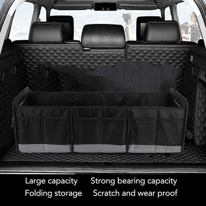 Car Trunk Organizer, 95L Car Multi Compartment Storage Box with Handles, Foldable Trunk Extended Cargo Organizer, for Any Car, SUV, Truck