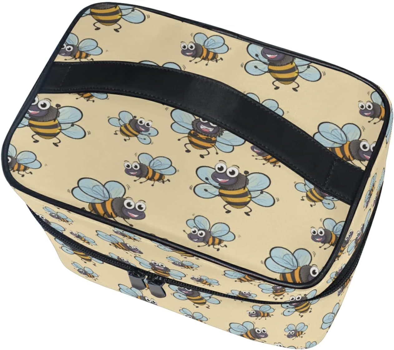 Cartoon Baby Cute Bee Beauty Case for Travel Women Cosmetics Bag Make up Makeup Bags Makeup Organizer Girl, Cute Funny