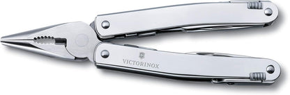 Victorinox Swiss Tool Spirit X Swiss Army Knife, 24 Function Swiss Made Multi-Tool with Needle-Nose Pliers, Wire Cutters and Large Blade - Silver