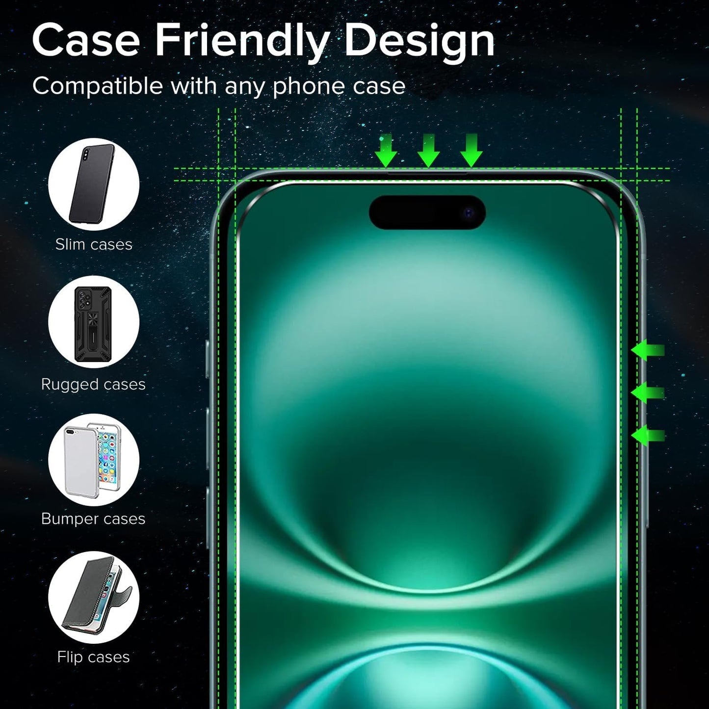 ivoler 2 Pack Tempered Glass for iPhone 16 Plus 6.7 Inch Screen Protector with [Easy Installation Frame] Full-Coverage, 9H Hardness Anti Scratch, Bubble Free