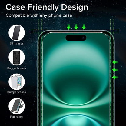 ivoler 2 Pack Tempered Glass for iPhone 16 Plus 6.7 Inch Screen Protector with [Easy Installation Frame] Full-Coverage, 9H Hardness Anti Scratch, Bubble Free