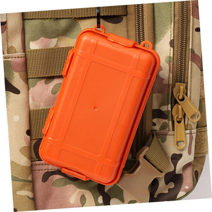 SOESFOUFU Box Case Emergency Waterproof Outdoor Storage Tools Camping Matches Orange Plastic