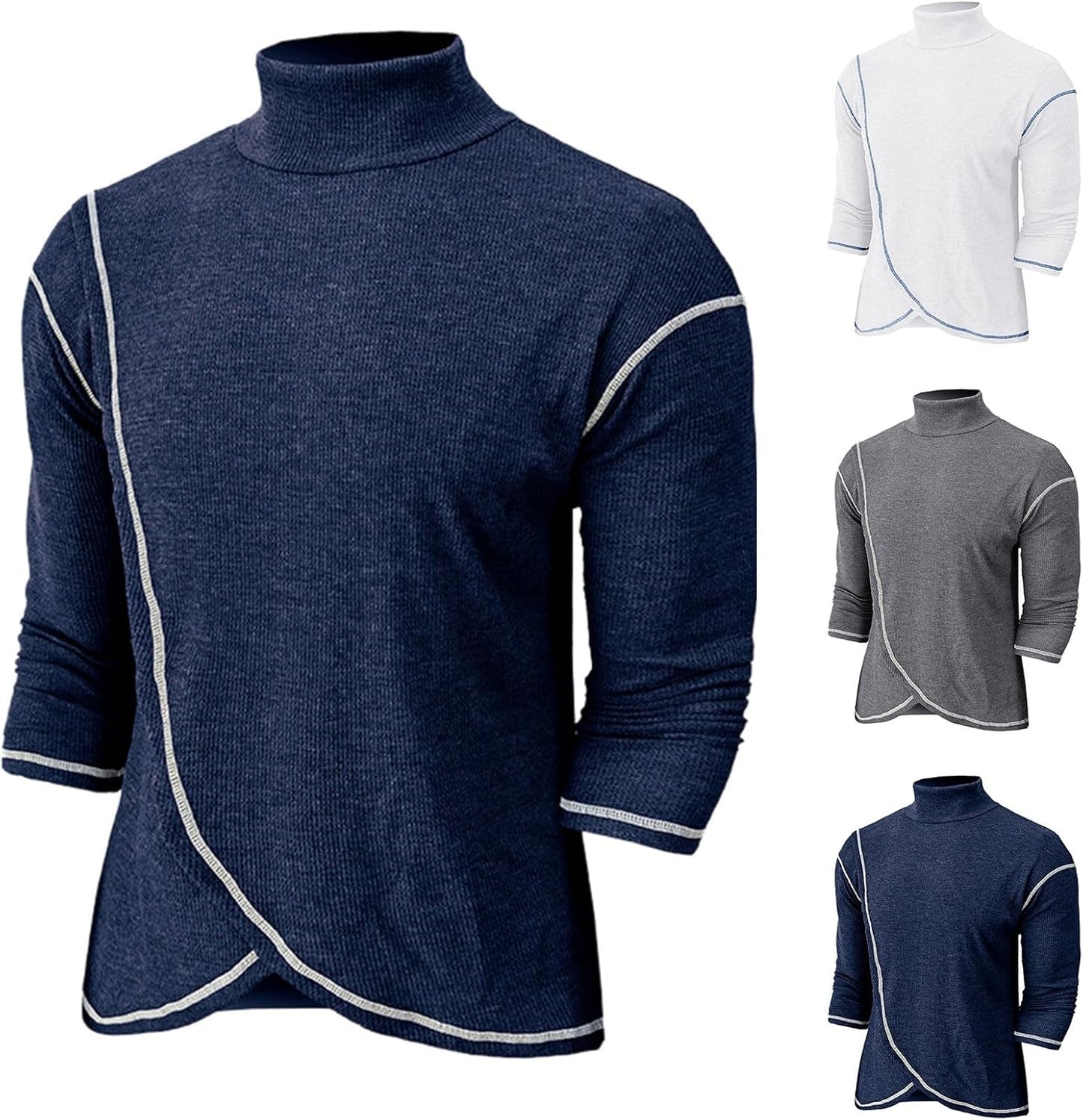 ZDSUHYIW Tech - Maglia a maniche lunghe da uomo, sportiva, traspirante, a maniche lunghe, tecnologia anti-odor, per allenamento all'aperto, fitness, maglietta Essentials Henley, a maniche lunghe,