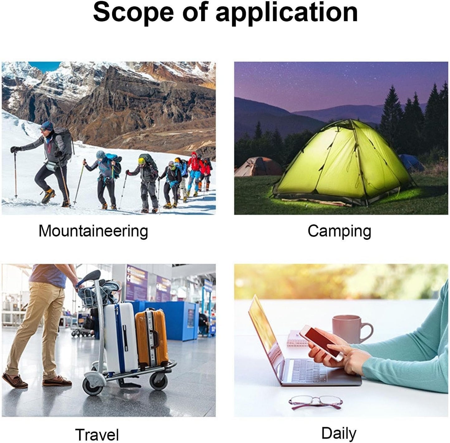 GRCFUMO 5000mAh Solar Power Bank, Solar Charging Powerbank, Portable Power Bank, External Battery Power Bank with 12LED Flashlight for Outdoor Camping Fishing Black