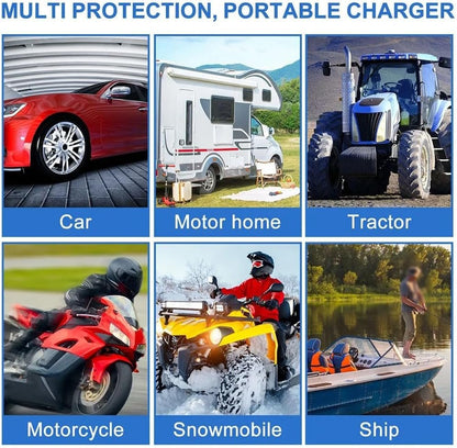 60W Portable Solar Panel 12 Volt Trickle Battery Charger, Solar Battery Trickle Charger Maintainer For Caravan Car Van Boat Kit for Car, Automotive, Motorcycle