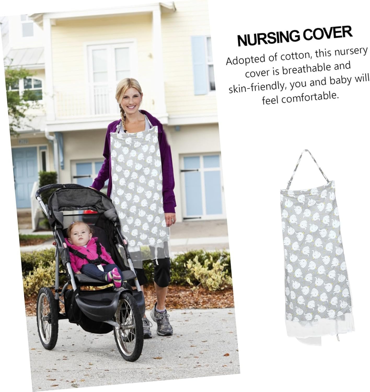 WATIIFUFU Nursing Cover for Baby Breastfeeding Breastfeeding Cover Privacy and Comfort Cotton Nursing Apron