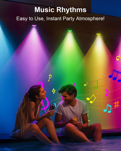 Outdoor Deck Lights,30 Pack Multicolor RGB IC Permanent Outdoor Light with 4000K White Light,IP67 Smart Fence Lights with Remote App Control,Christmas Light for Holiday Lighting,Wired