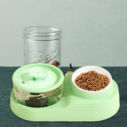 Pet Water Dispenser | Cat Feeding Station,Tilt Cervical Support, Quiet Design, Feeding & Watering Supplies for Home Use