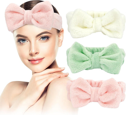 Skincare Headband For Washing Face Skin Care Headband Makeup Headbands For Women Spa Headband For Washing Face Head Band For Skincare Hair Band For Washing Face Makeup Accessories Fluffy Headband
