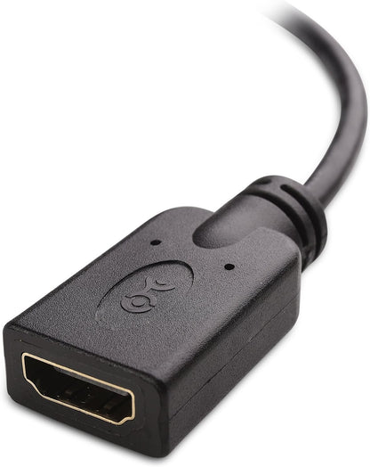 Cable Matters 2-Pack Micro HDMI to HDMI Adapter (HDMI to Micro HDMI Adapter) 6 Inches with 4K and HDR Support for Raspberry Pi 4 and More