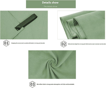 Camping Towel, Quick-Drying Travel Cloth, Soft Absorbent Washcloth, Lightweight Sports Wipe, Essential Outdoor Gear for Swimming, Yoga, Running, Climbing, and Active Adventures