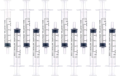 LUTER 12Pcs 2ml Plastic Syringes, No Needle Plastic Syringe with Measurement for Scientific Labs Experiment Dispensing Measuring Liquids Watering Feeding Pets Oil or Glue Applicator