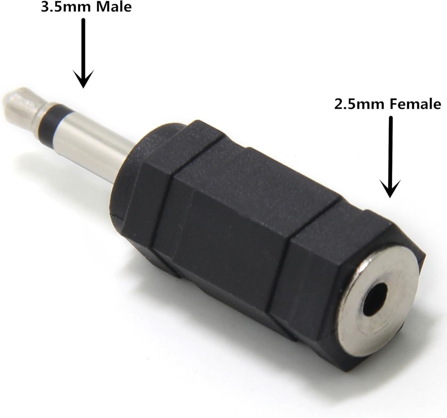 Ancable 5-Pack 3.5mm Male to 2.5mm Female TS Mono Audio Adapter