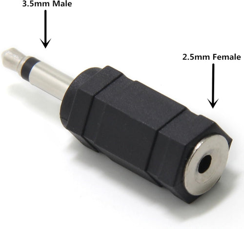 Ancable 5-Pack 3.5mm Male to 2.5mm Female TS Mono Audio Adapter