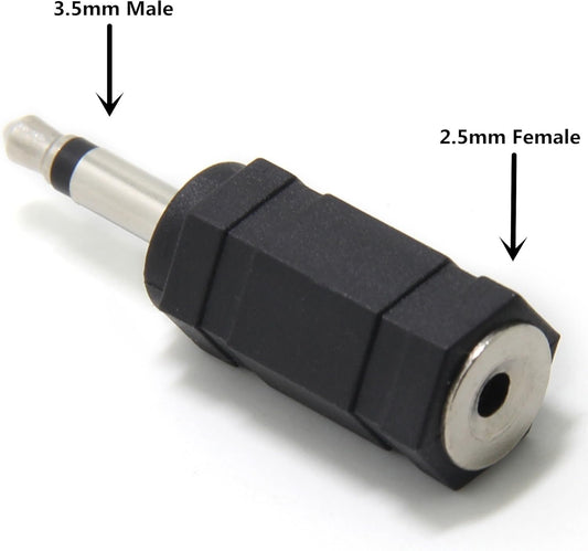 Ancable 5-Pack 3.5mm Male to 2.5mm Female TS Mono Audio Adapter
