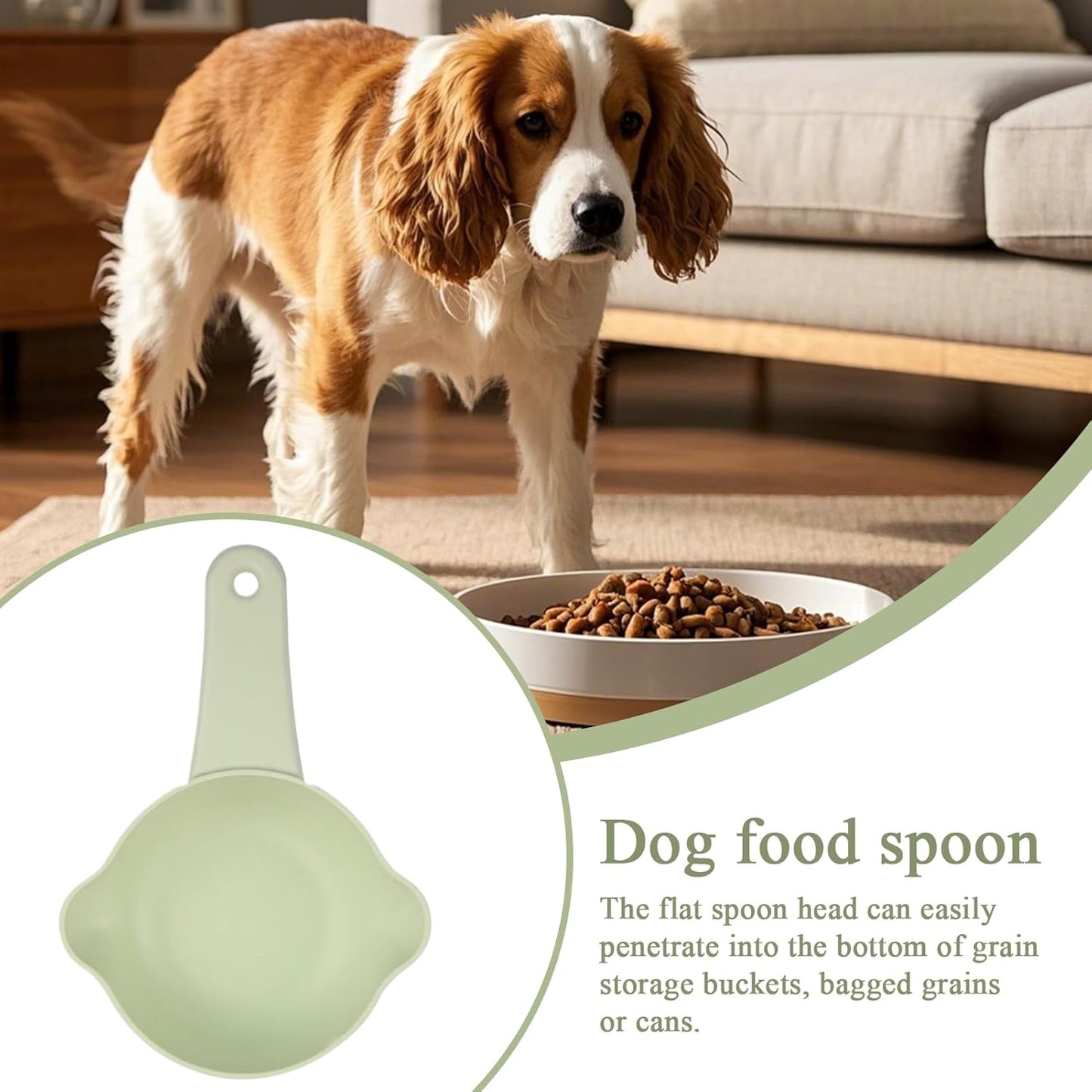 Gungtj Pet Food Scoop | Cute Adjustable Convenient Food Scoop | Measuring Cups, Cat Feeding & Watering Supplies For Wet, Grain, Cooking, Kitchen