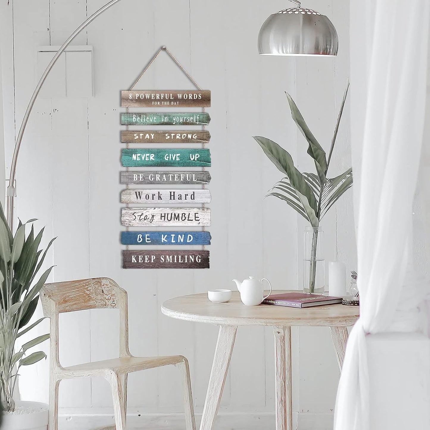 Joyhawk Rustic Inspirational Wall Art Decor, Wooden Hanging Motivational Quotes Wall Art for Home Office, Living Room, Bedroom, Bathroom, Classroom, Gym 12"x24"