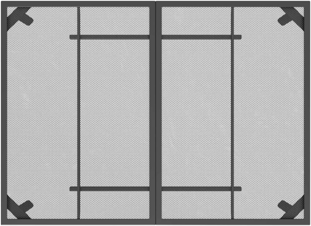 'vidaXL Modern Steel Mesh Garden Table in Anthracite - Outdoor Patio Dining Table with Multi-Functional Tabletop and Elegant Legs - 110x80x72 cm