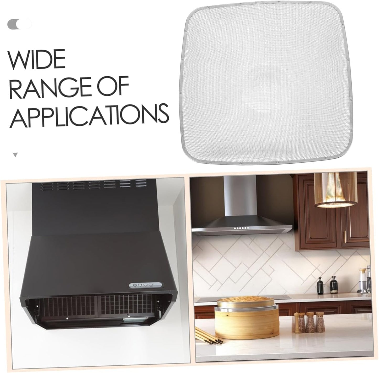 TEHAUX Range Hood Oil Mesh Filter Metal Grease Screen for Kitchen Hood Easy to Clean Durable
