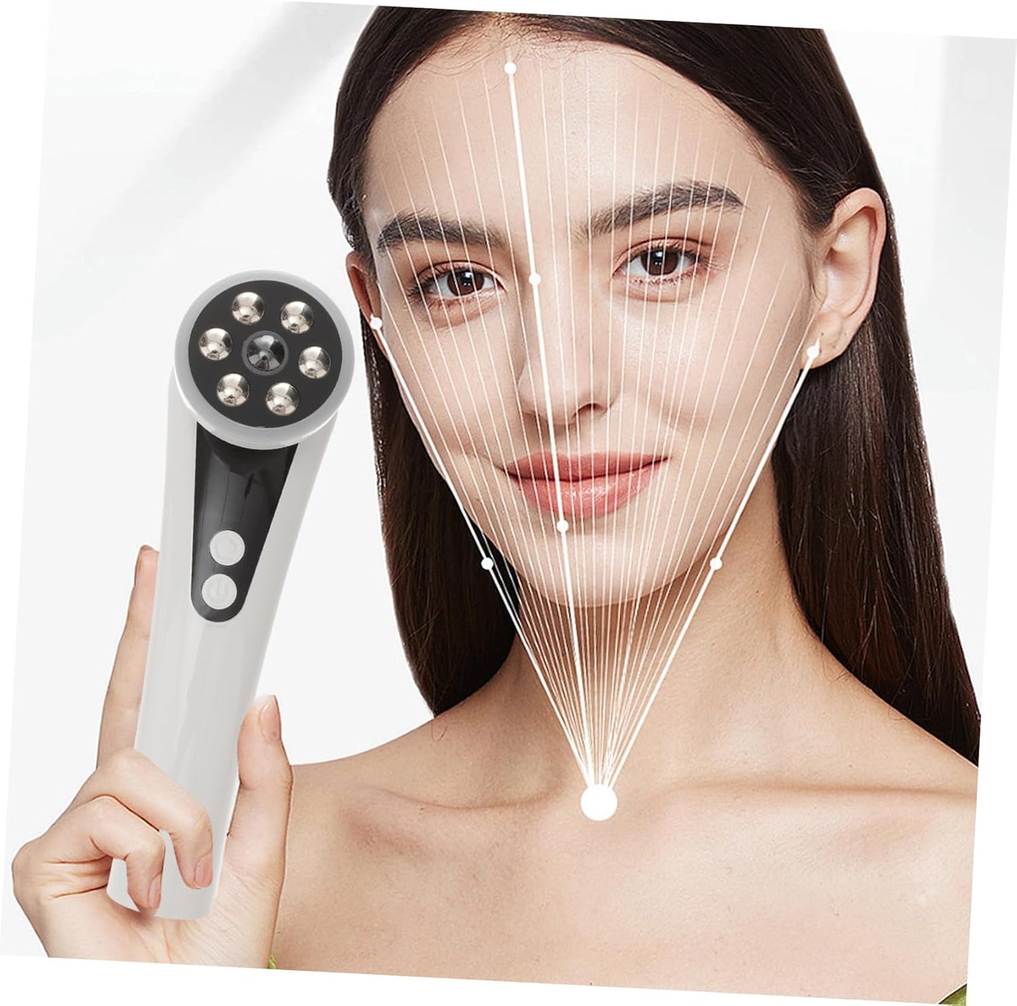Generic Beauty Instrument Face Facial Massage Device Remover Kit Mask Cosmetics Massager Wrinkle Skincare Facial Tools Skin Care Tools Facial Massage Tool Beauty Device Abs White