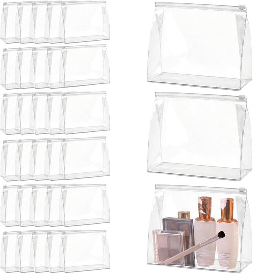 30 Pcs Mini Clear Makeup Bag,Clear Cosmetic Bags with Zipper,Travel Makeup Bag, Small Cosmetic Bag Essential Makeup Accessories for Home and Traveling