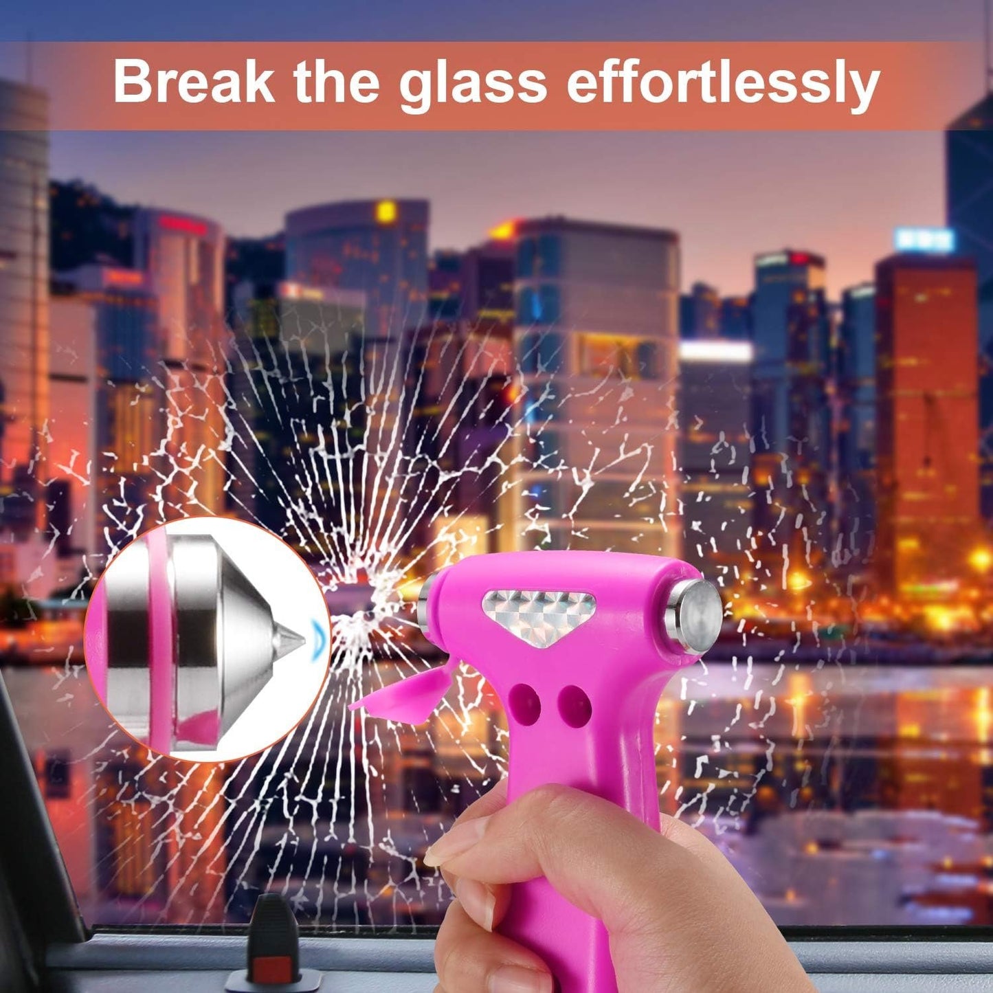THINKWORK Car Safety Hammer Gift for Women, Three-in-One Emergency Escape Tool with Window Breaker and Seat Belt Cutter, Escape Hammer, Safety Emergency Car Escape Tool for Family, Women, Children