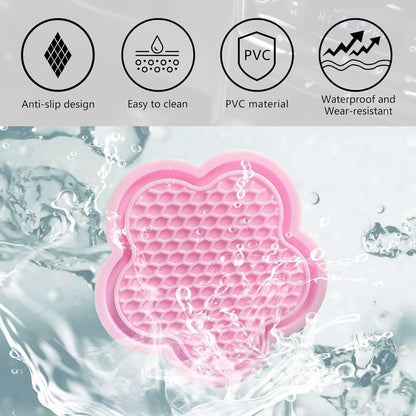MAEZOE 4-Pack Car Cup Coaster, Universal Auto Non-Slip Cup Holder Embedded in Ornaments Silicone Coaster, Car Interior Accessories (Pink)