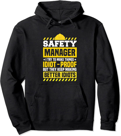 PQHSHOP Occupational Health Safety Management Safety Manager T-Shirt, Long Sleeve Shirt, Sweatshirt, Hoodie Unisex Adult Size Made in Canada