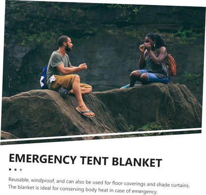 EXAOMBLE Lightweight Emergency Survival Tent Compact Thermal Blanket for Camping and Hiking Windproof Outdoor Shelter for Expeditions and Emergency Situations