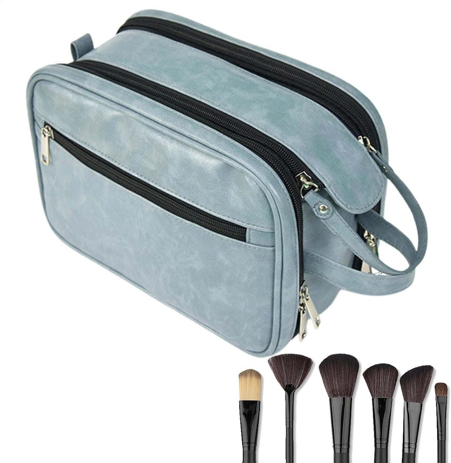 Mbiyhgta Hygiene Bag for Men | Portable Shaving Bag Travel Cases | Toiletry Organizer, Men Cosmetic Bag, Large Capacity Bathroom Travel Bag for Household, Sky Blue, Refer to description, Unisex