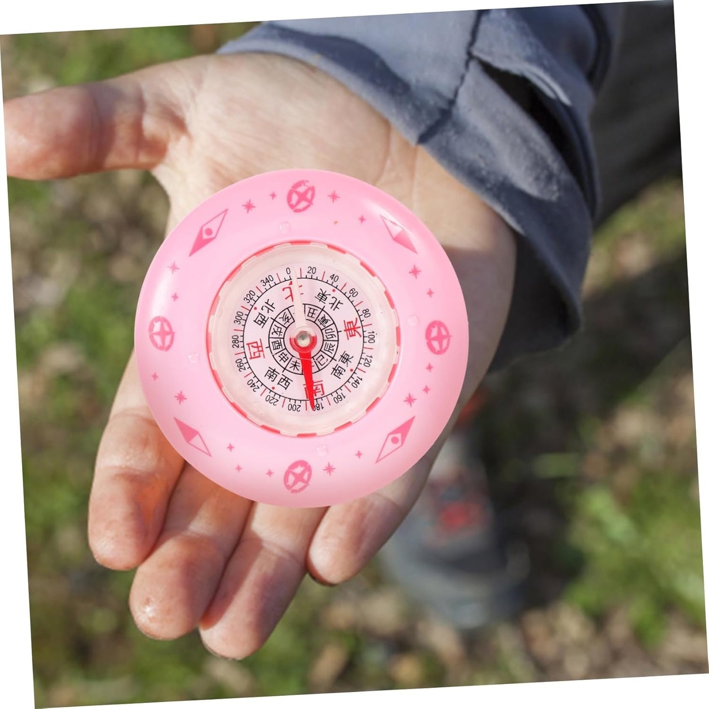 OHPHCALL Outdoor Adventure Companion Compact Mini Compass Plastic Metal Student Hiker's Tool Random Color