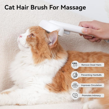 Cat Brush with Release Button, Cat Brushes for Indoor Cats Shedding, Cat Brush for Long or Short Haired Cats, Cat Grooming Brush Cat Comb for Kitten Rabbit Massage Removes Loose