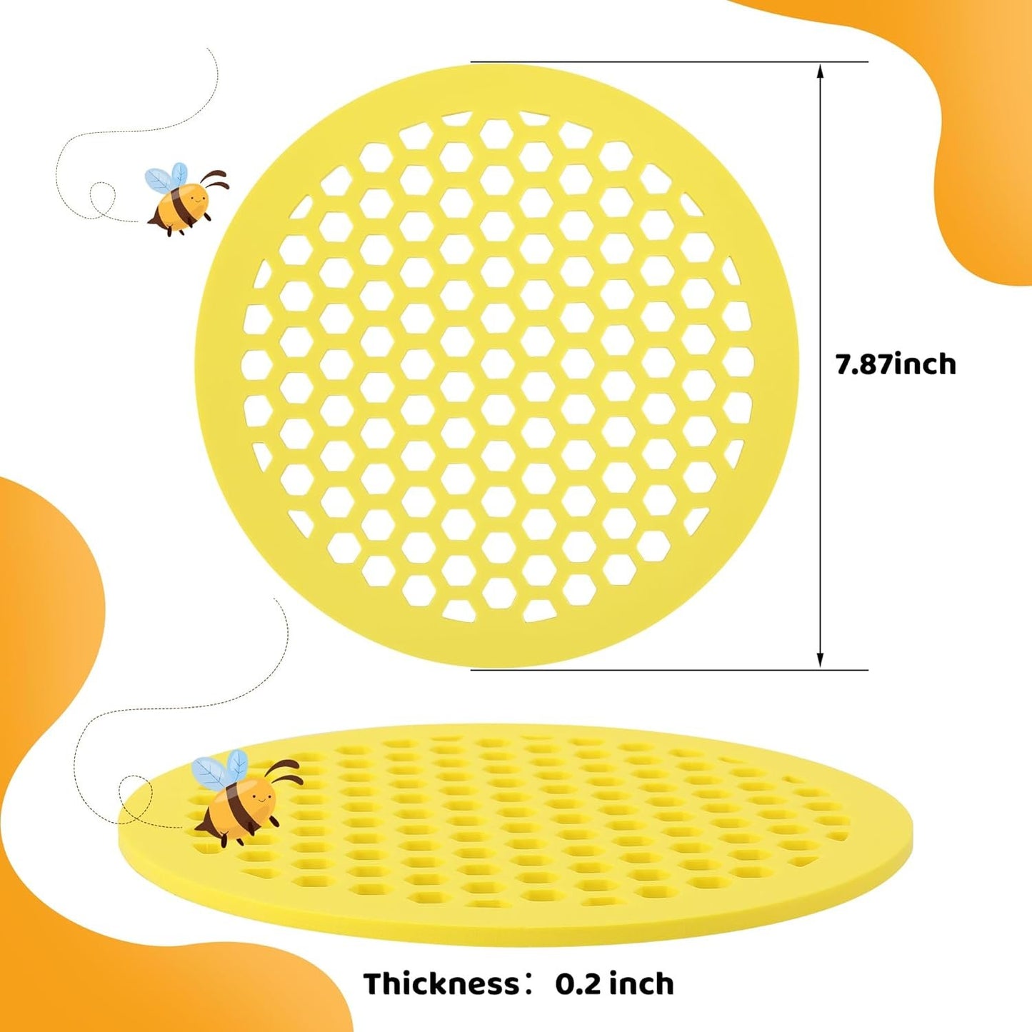 DECOHS 4 Pack Floating Bee Island- 7.87 Inch EVA Foam Floating Bee Watering Station- Butterfly Bee Waterer for Feeding, Bee Bath, Outdoor Garden Decor