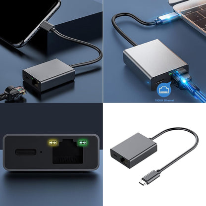 USB C to RJ45 Ethernet Adapter for Phone Laptop Streaming Devices USB to RJ45 Networking Adapter for Stable Connection