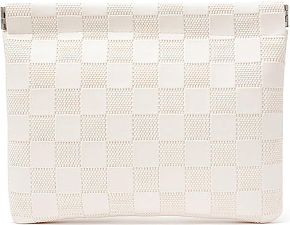 HIGH FIT Leather Pocket Cosmetic Bag for Purse,Coin Purse Lipstick Cosmetic Accessories Organizer, Travel Kit Storage Pouch (White)