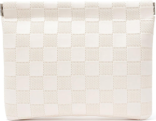 HIGH FIT Leather Pocket Cosmetic Bag for Purse,Coin Purse Lipstick Cosmetic Accessories Organizer, Travel Kit Storage Pouch (White)