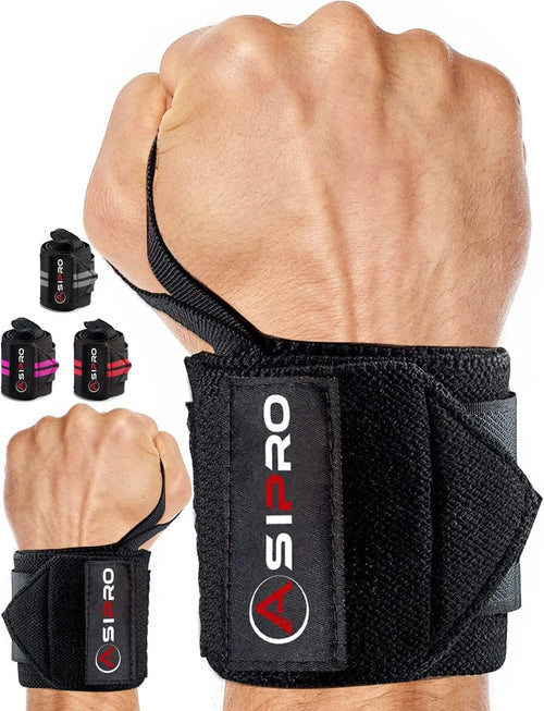 ASIPRO Wrist Straps Weightlifting for Men and Women Wrist Wraps Weightlifting for Bodybuilding & Strength Training Wrist Brace Gym Weight Lifting Straps Wrist Support Gym Straps Weightlifting