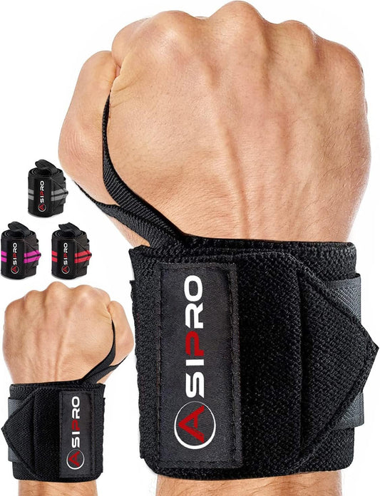ASIPRO Wrist Straps Weightlifting for Men and Women Wrist Wraps Weightlifting for Bodybuilding & Strength Training Wrist Brace Gym Weight Lifting Straps Wrist Support Gym Straps Weightlifting