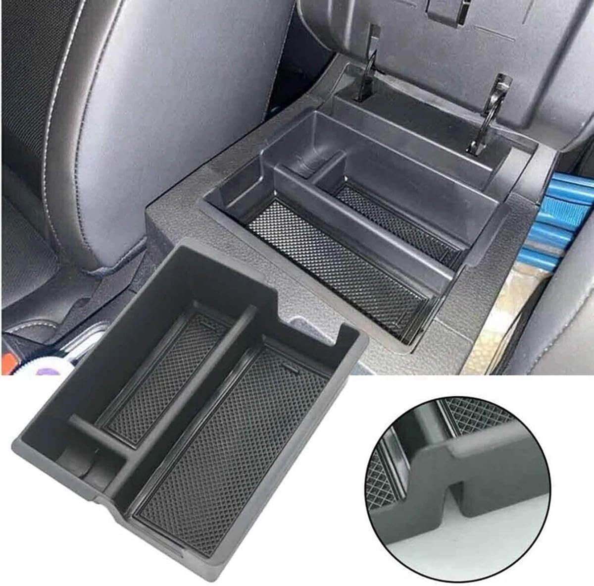 FANGXIN Interior Central Armrest Storage Box Center Console Organizer Container Pallet Coin Tray Phone Holder for Isuzu for D-Max 2021 2022