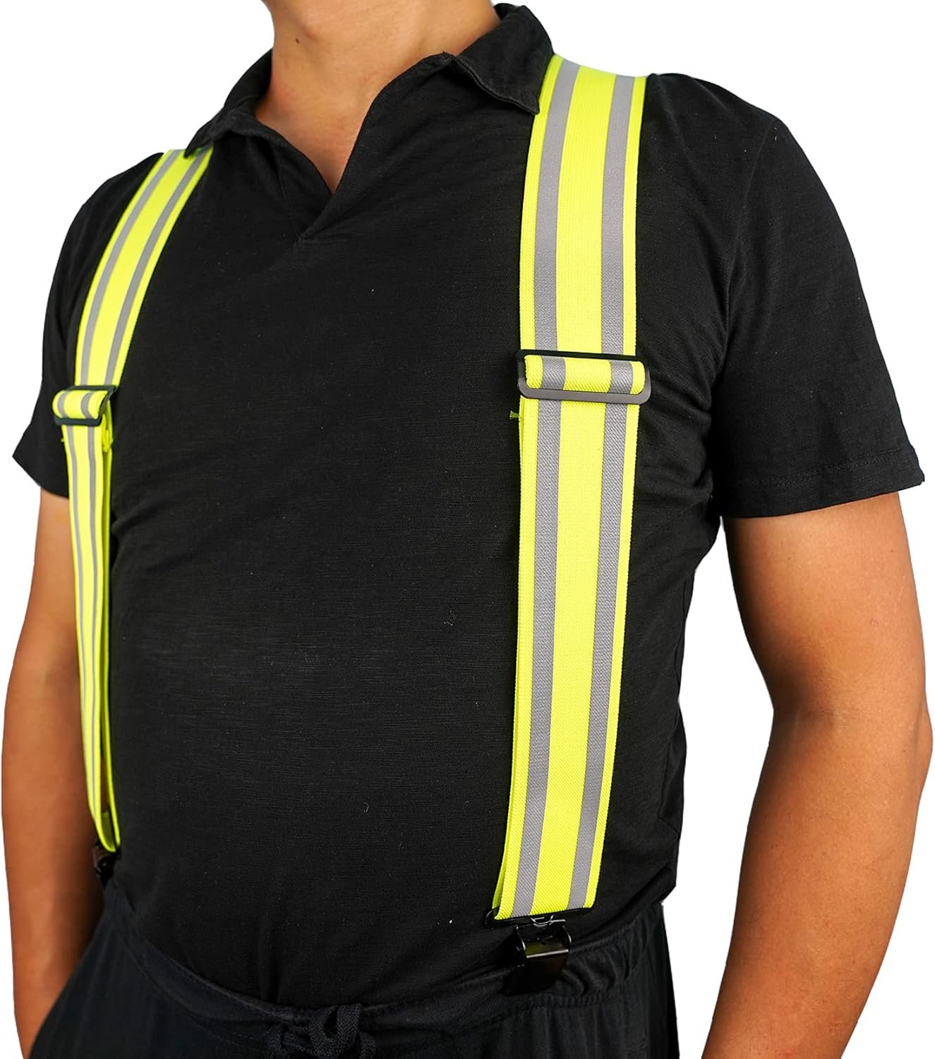 MELOTOUGH Reflective Safety Suspenders|Work Suspenders with Hi Viz Reflective Strip Hold Up Tool Belt Suspenders
