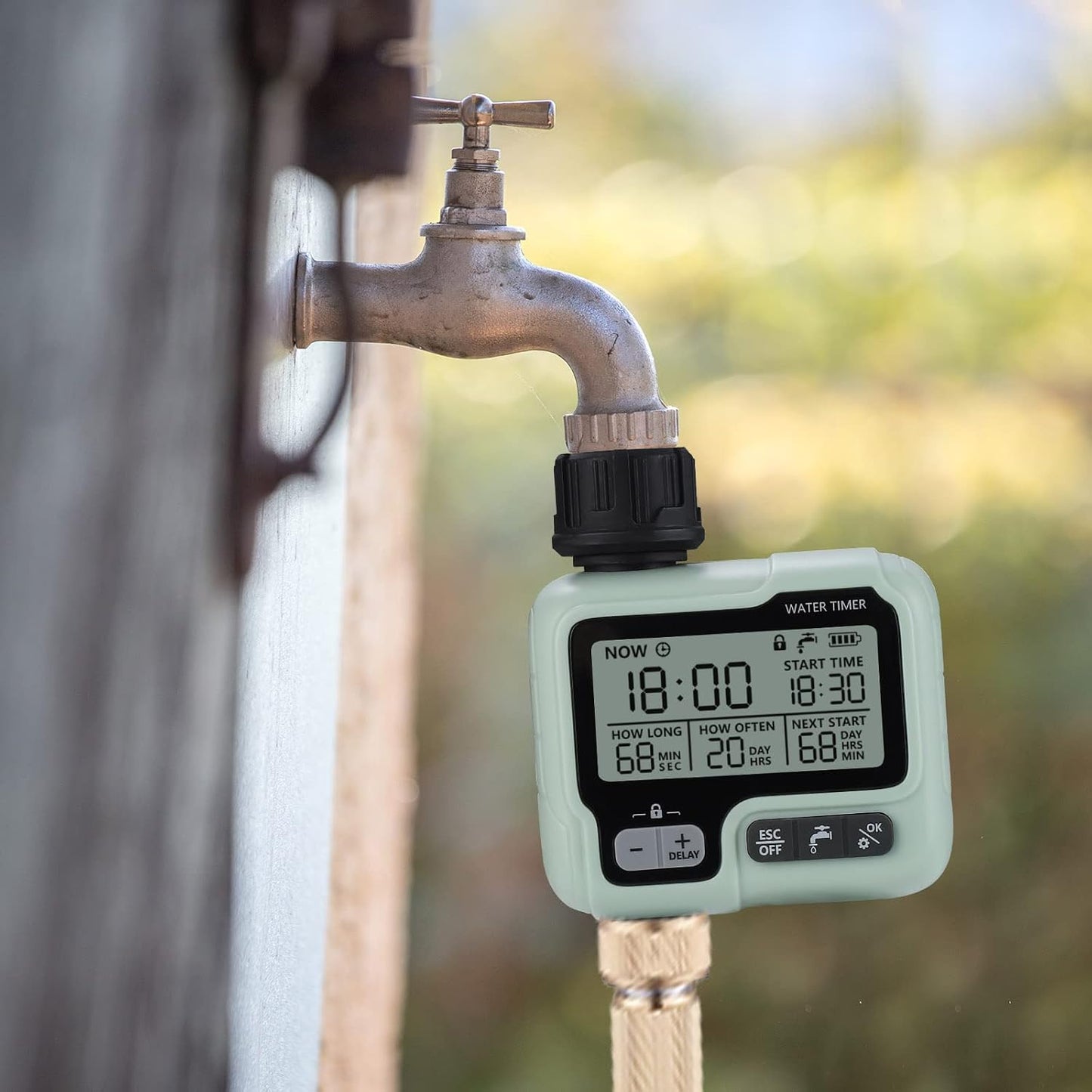 Johgee Garden Sprinkler Timer for Watering Garden Computer Watering IPX5 Automatic Water Timer Easy Control
