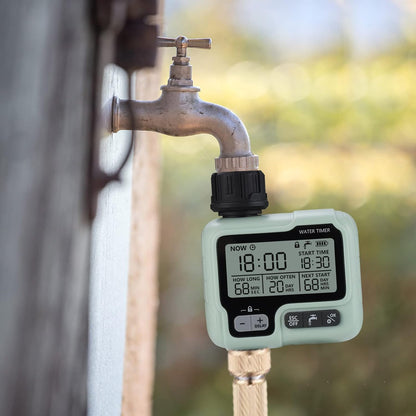 Johgee Garden Sprinkler Timer for Watering Garden Computer Watering IPX5 Automatic Water Timer Easy Control